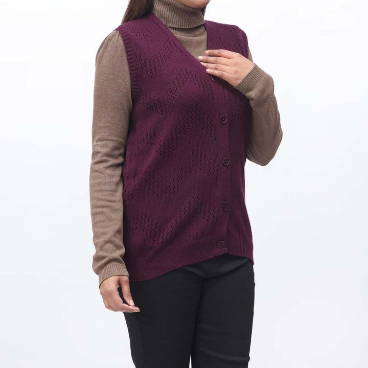 Plum Mid Length Cardigan PW3910