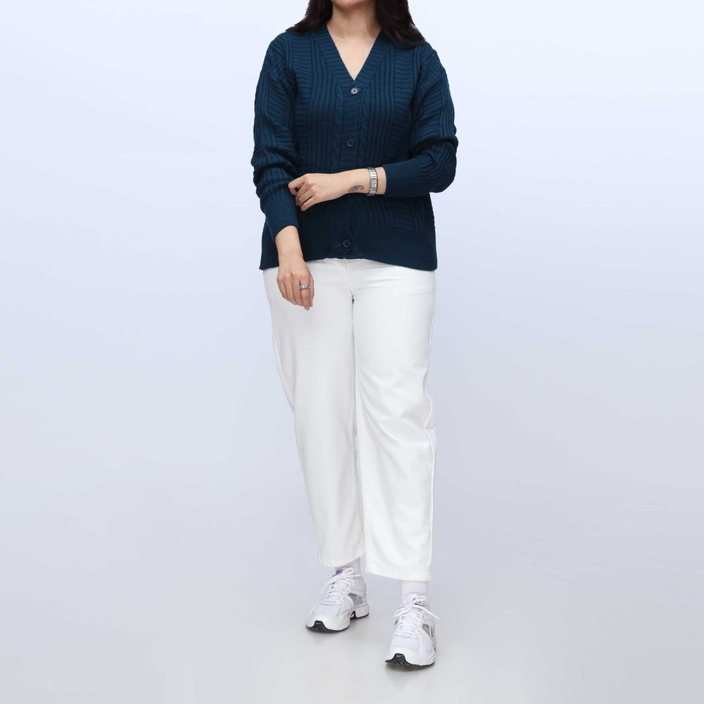 Blue Mid Length Cardigan PW3912