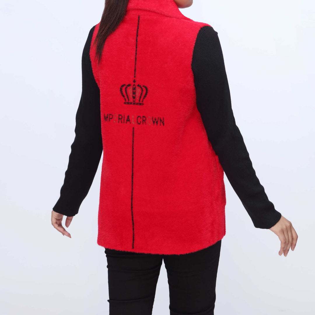 Red Mid Length Cardigan PW3930