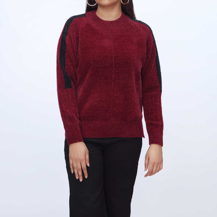 Maroon Mid Length Cardigan PW3931