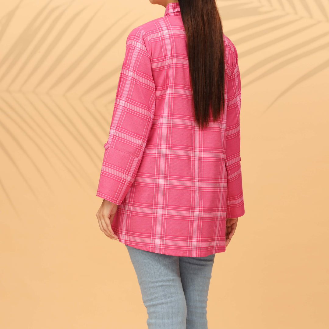 1PC Cotton check Top PW4008