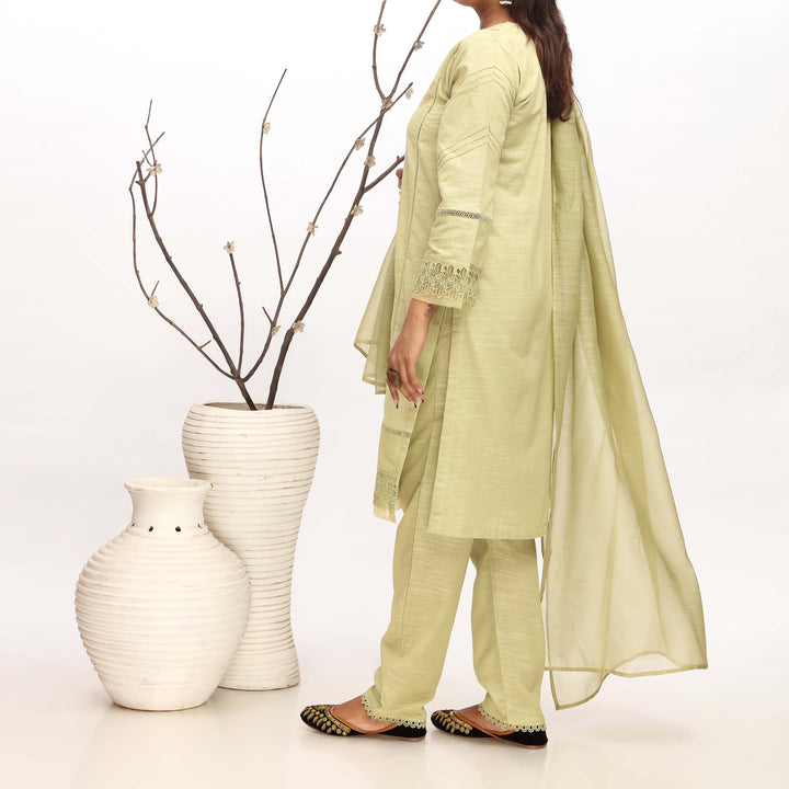 3PC- Khaddar Embellished Suit PW4058