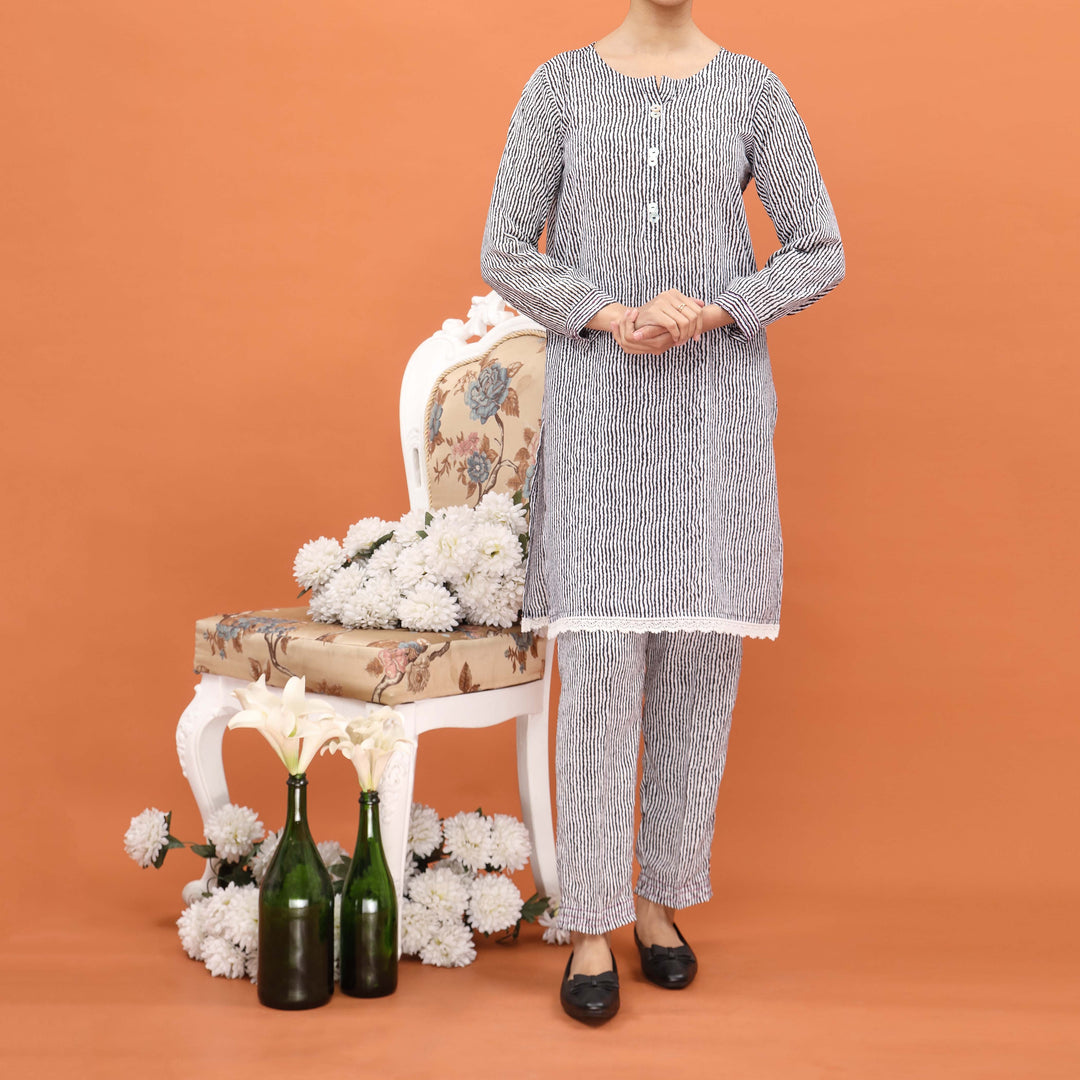 2PC- Printed Grip Silk Co-ord Set PW4133