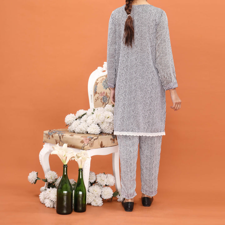 2PC- Printed Grip Silk Co-ord Set PW4133