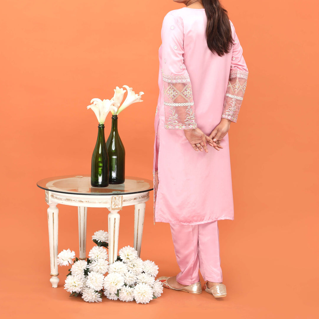 2PC- Embellished Acrylic Co-ord Set PW4158