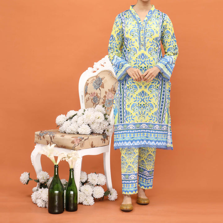 2PC- Printed Khaddar Suit PW4174