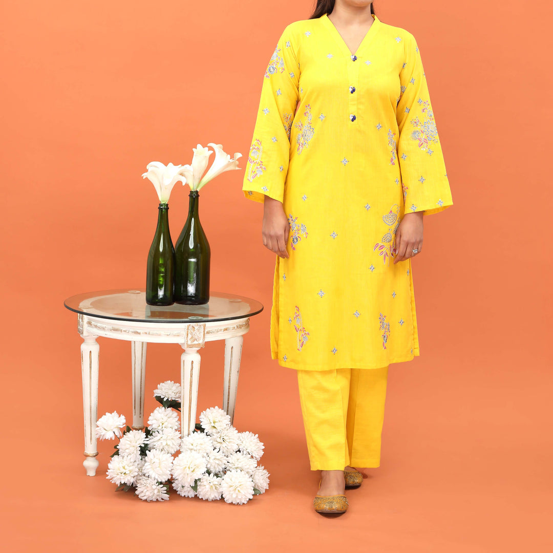 2PC- Embellished Khaddar Co-ord Set PW4190