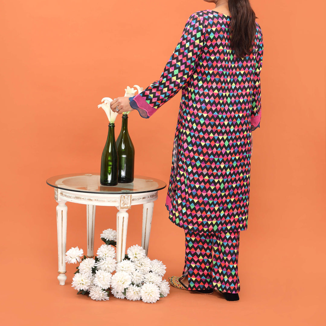 2PC- Printed Khaddar Co-ord Set PW4245