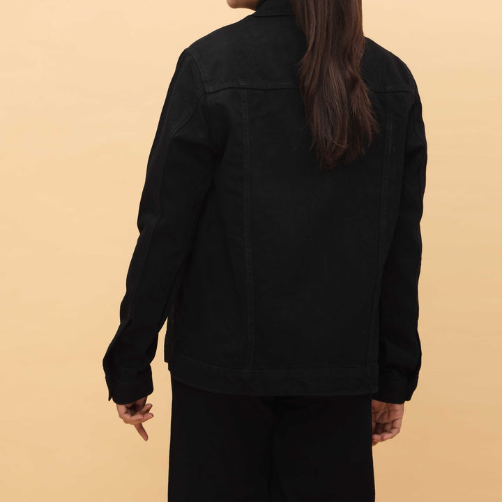 Black Denim Jacket PW4289