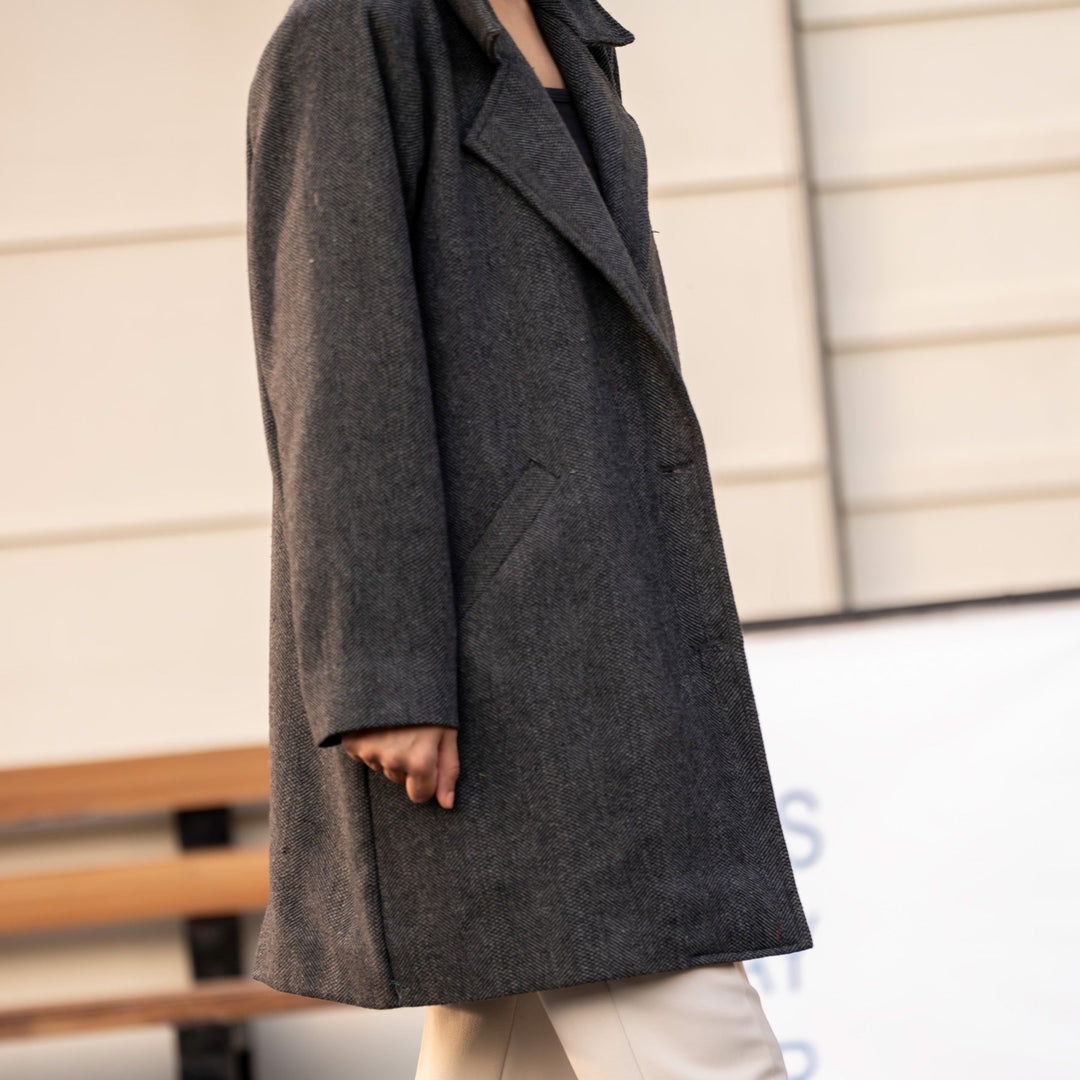 Grey Wool Coat PW4329