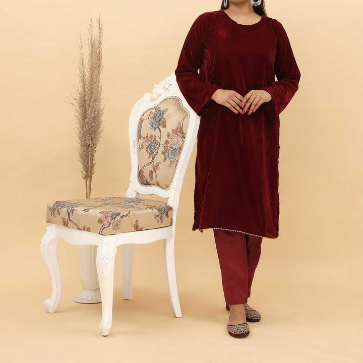 1PC- Fine Quality Micro Velvet Shirt PW4338