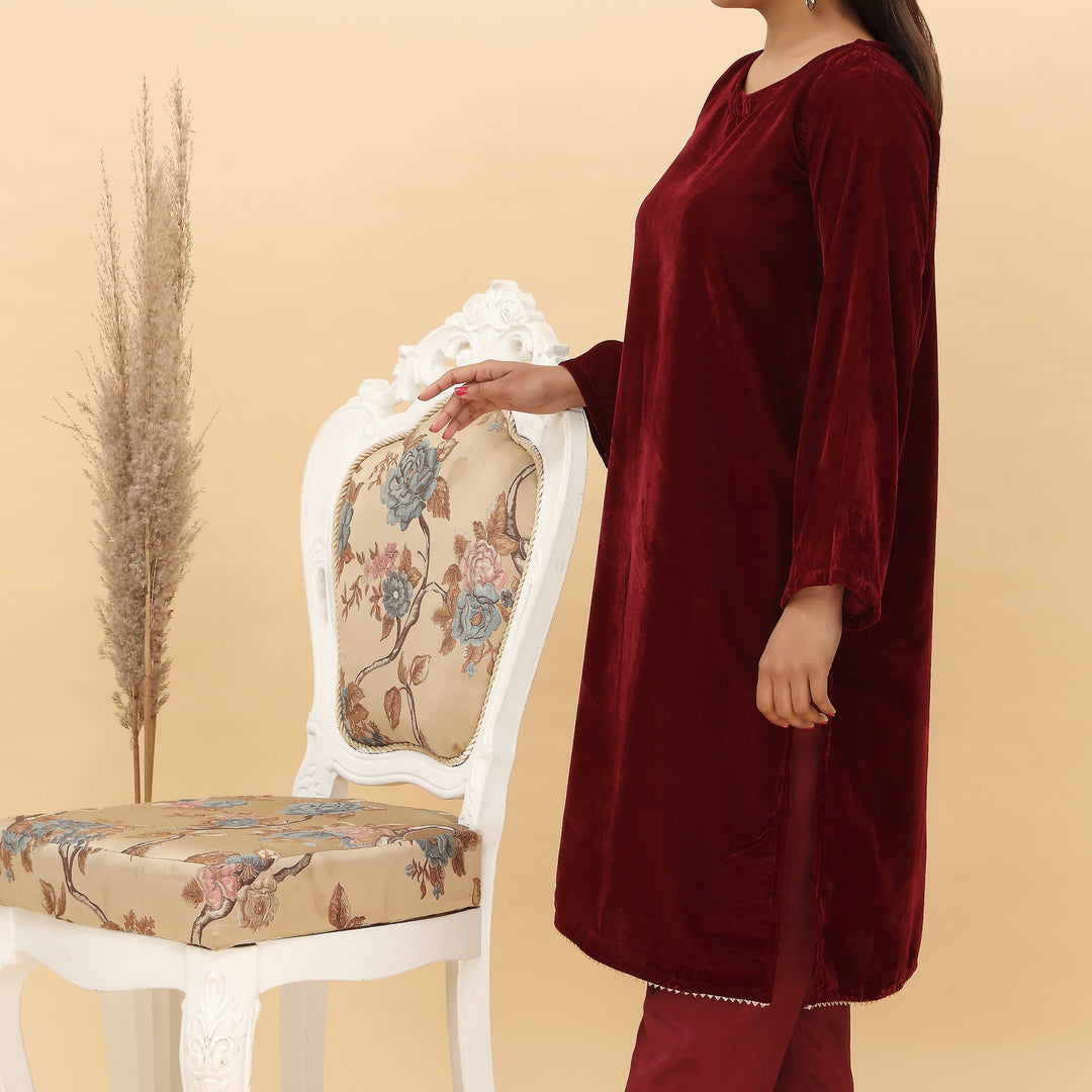 1PC- Fine Quality Micro Velvet Shirt PW4338