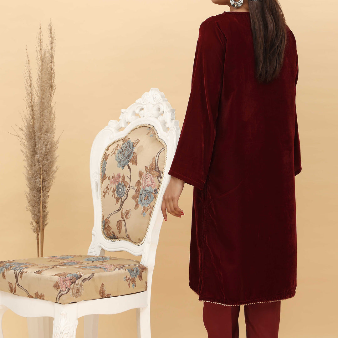 1PC- Fine Quality Micro Velvet Shirt PW4338