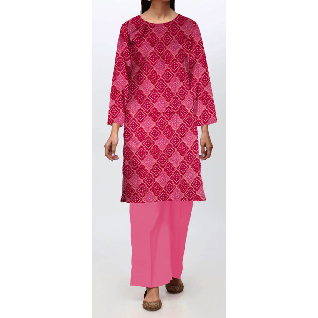 1 PC- Unstitched Digital Printed Bana Doriya Suit PW4385