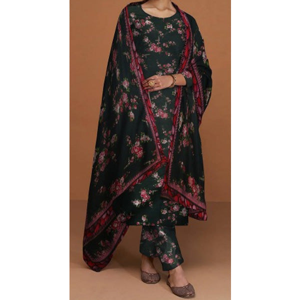 3PC- Unstitched Digital Printed Khaddar Suit PW4457