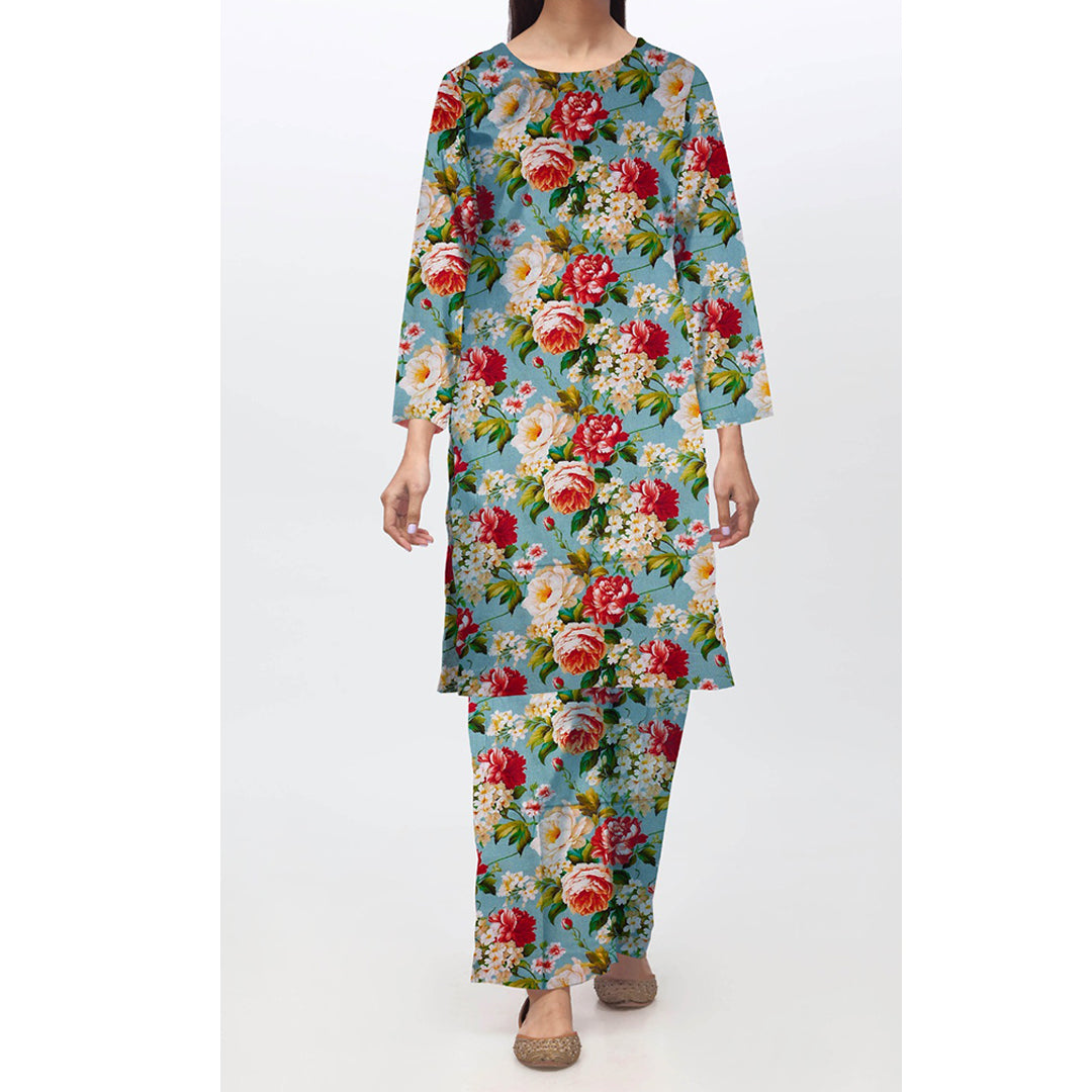 2PC- Unstitched Digital Printed Linen Suit PW4483