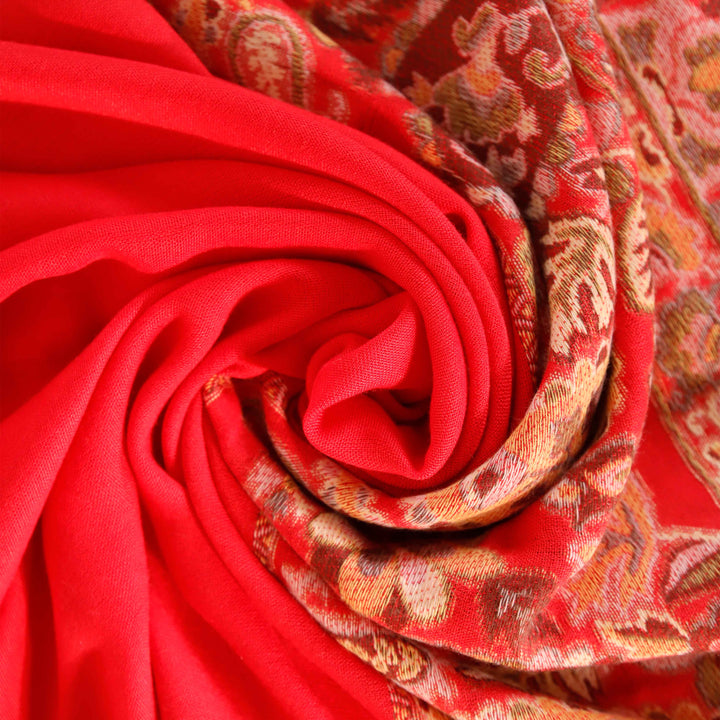 Red Winter Acrylic Stole PW4689