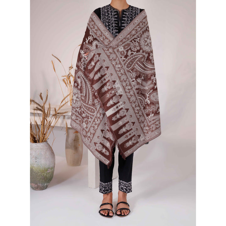 Coffee Winter Acrylic Stole PW4731