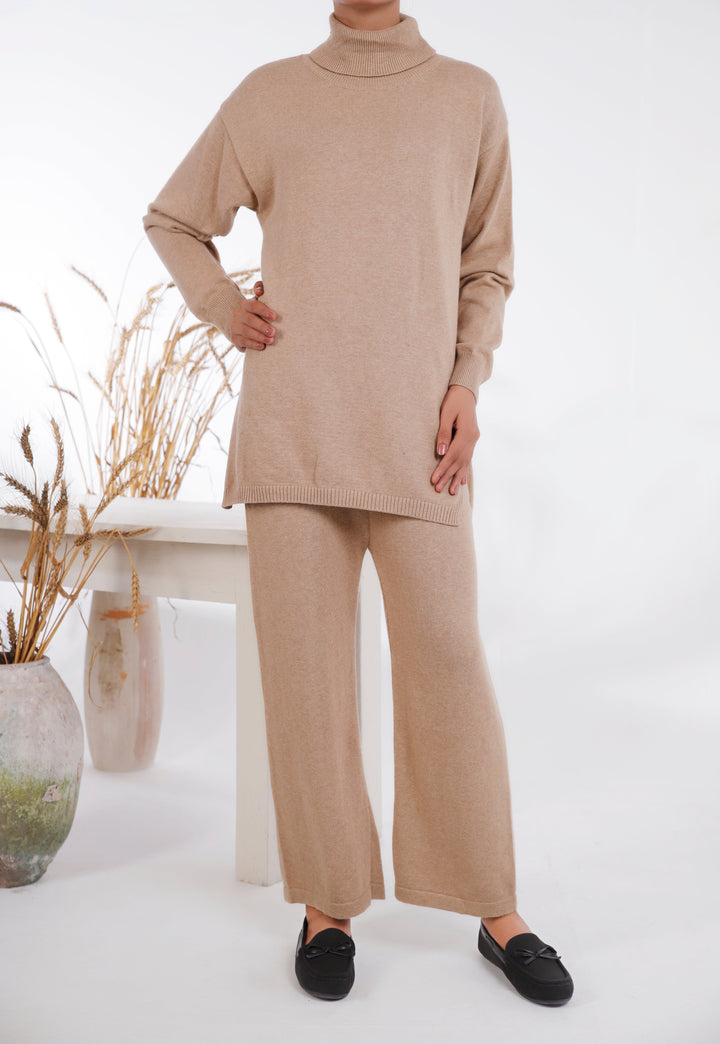 Beige Sweaters Cord Set PW4856