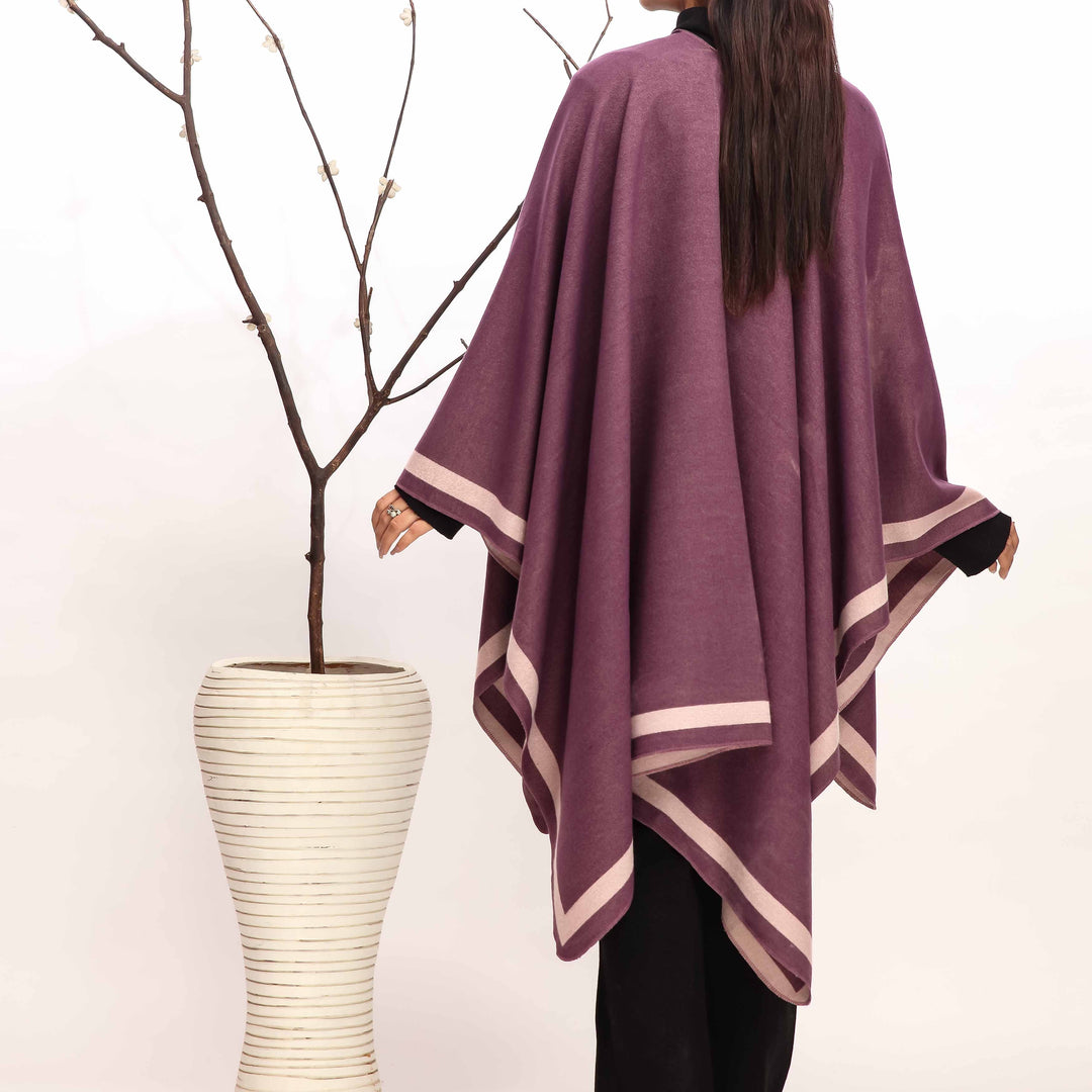 Purple Winter Cape Shawl PW4919