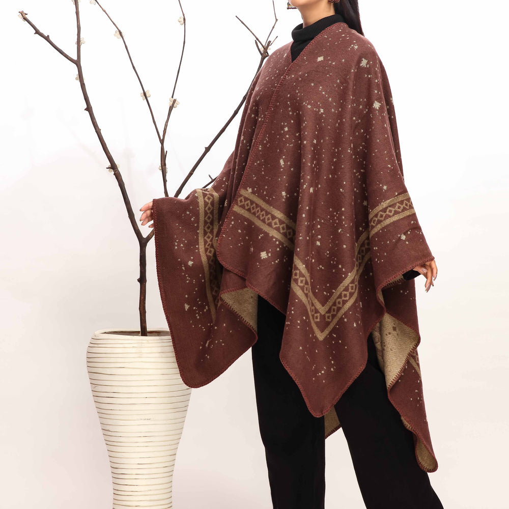 Brown Winter Cape Shawl PW4926