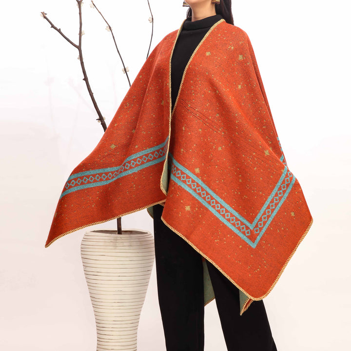 Rust Winter Cape Shawl PW4928