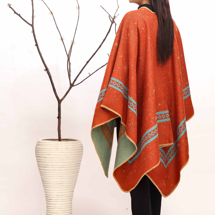 Rust Winter Cape Shawl PW4928