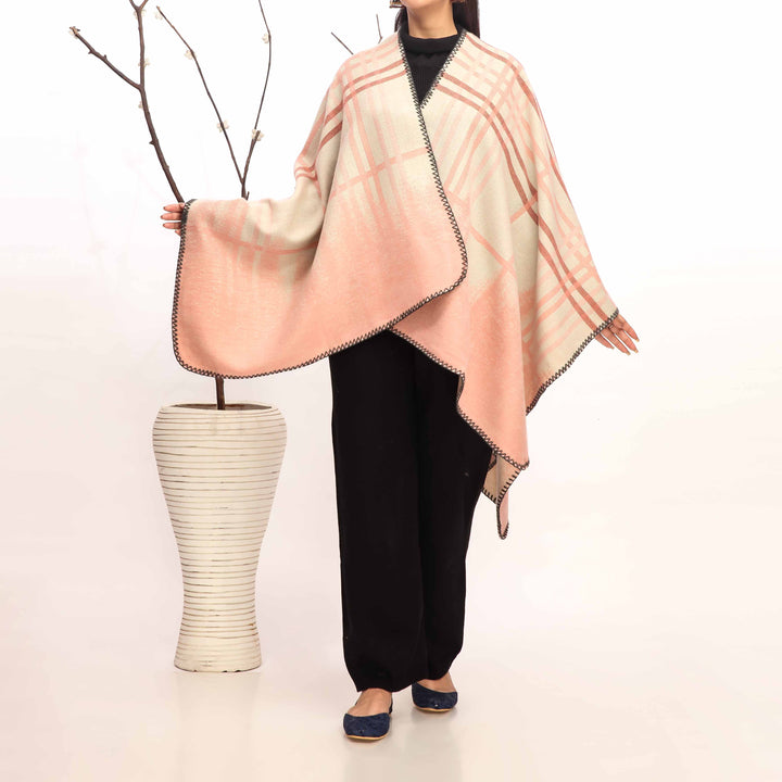 Peach Winter Cape Shawl PW4936