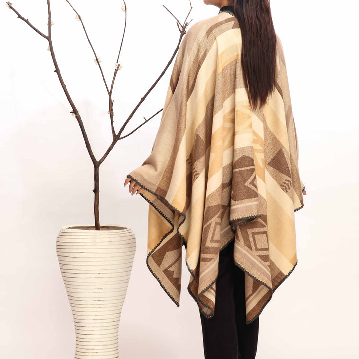 Brown Winter Cape Shawl PW4939