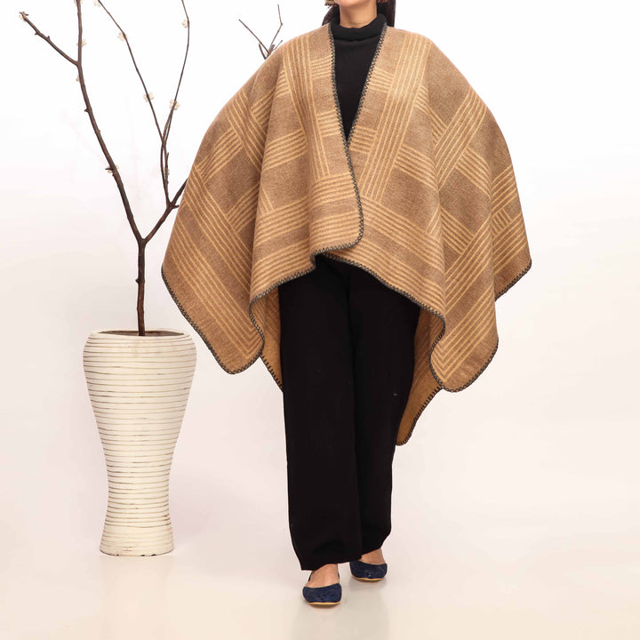 Brown Winter Cape Shawl PW4945