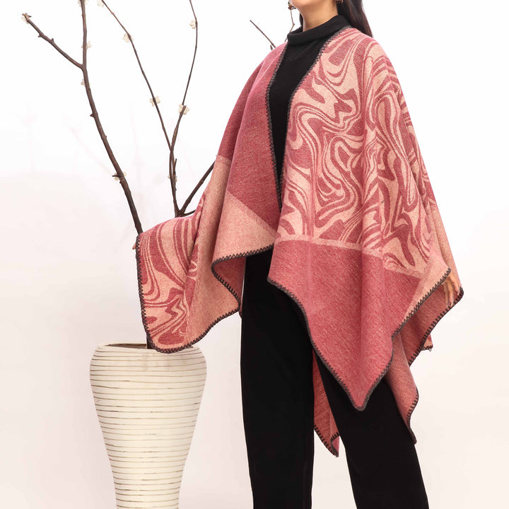 Pink Winter Cape Shawl PW4971