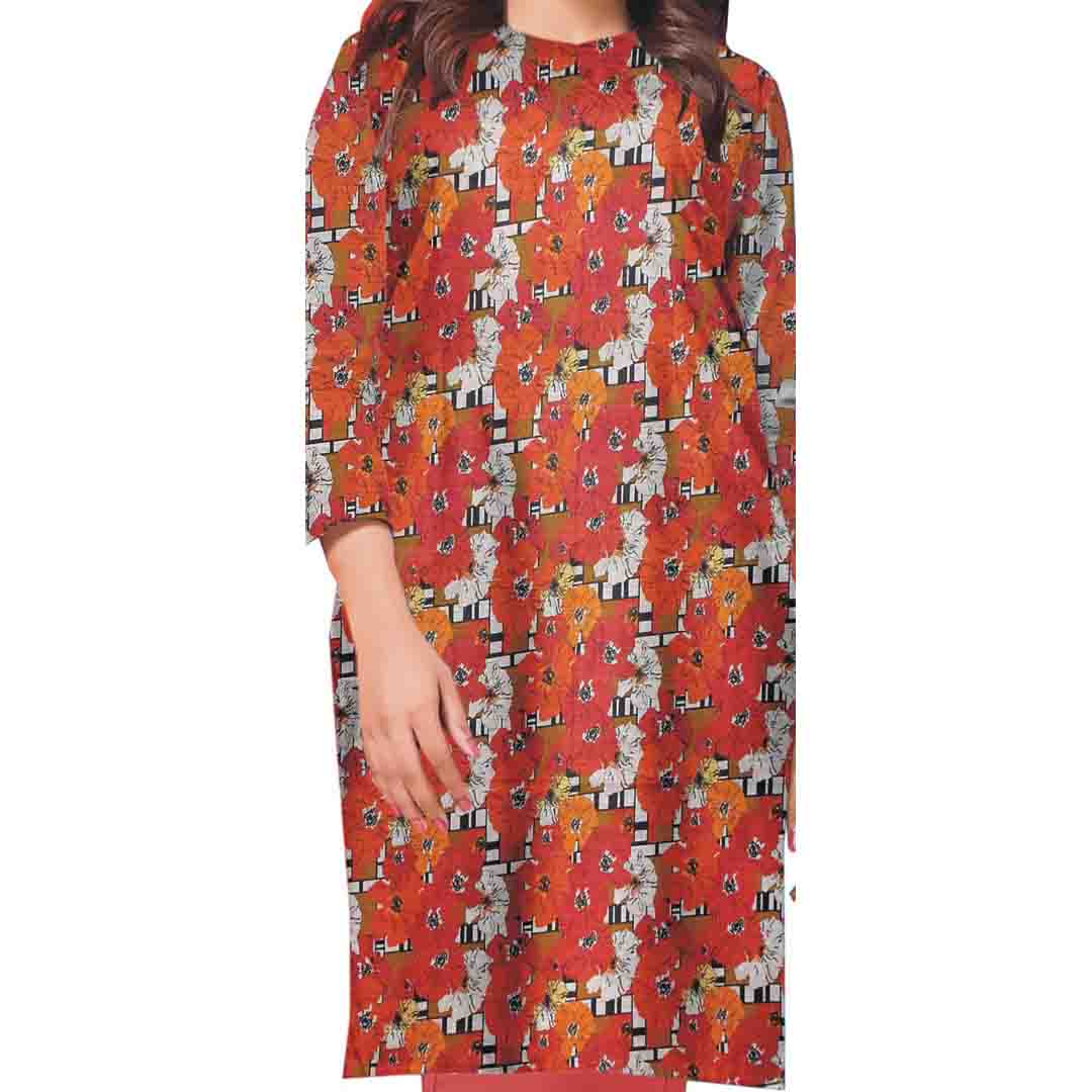 1PC- UnStitched Digital Printed Khaddar Shirt PW8337