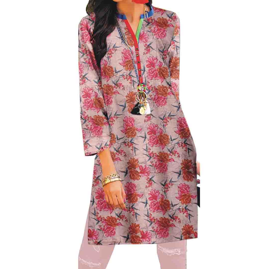 1PC- UnStitched Digital Printed Khaddar Shirt PW8347