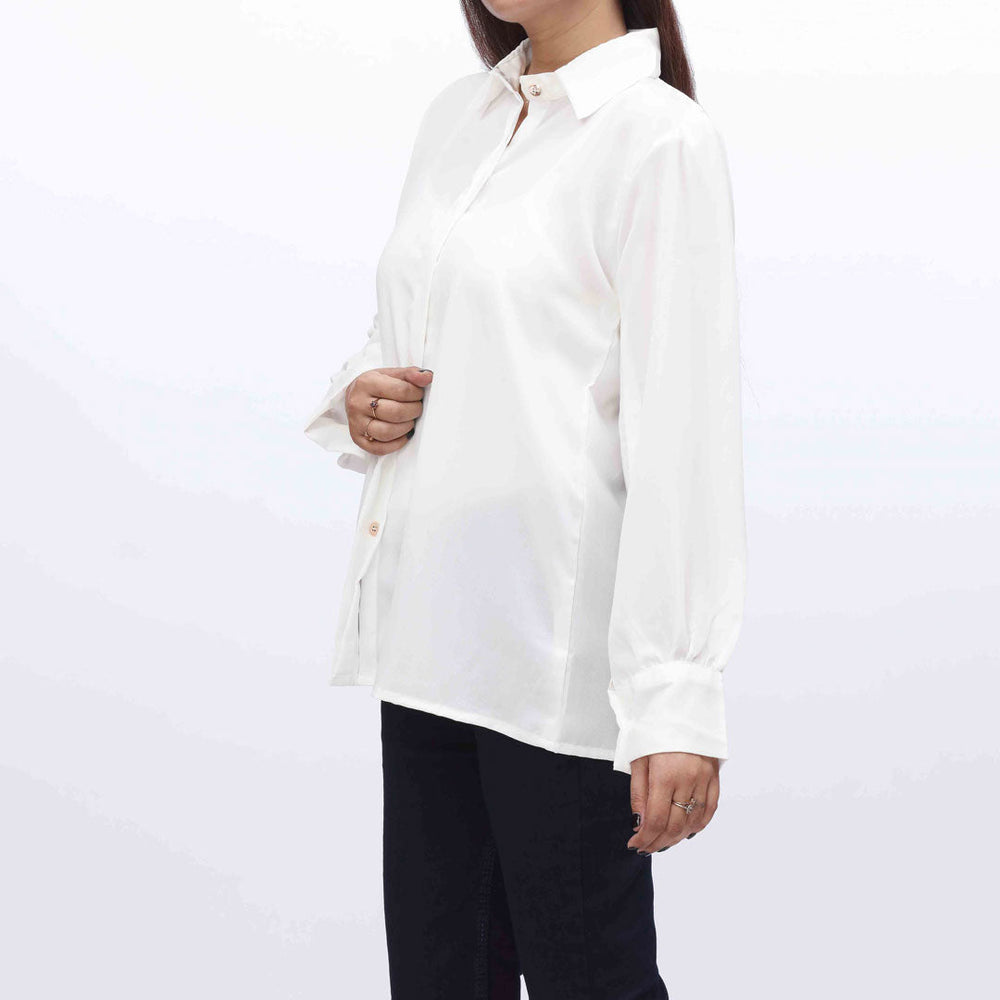 White Plain Georget Chiffon Top PW9020