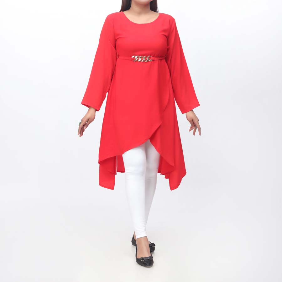 1PC- Solid Georget Chiffon Shirt PW9022