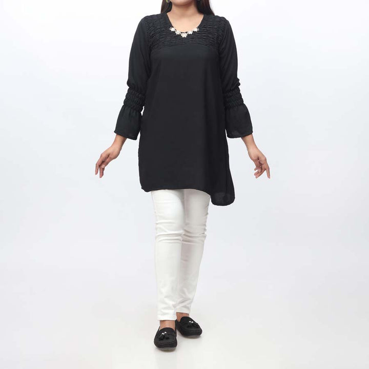 1PC- Solid Georget Chiffon Shirt PW9023