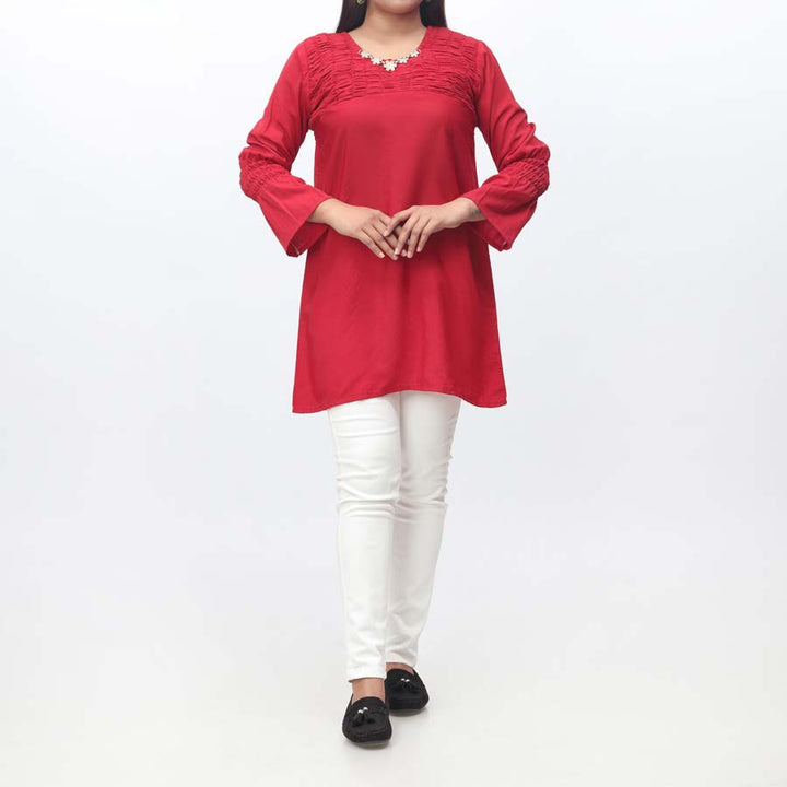 1PC- Solid Georget Chiffon Shirt PW9023