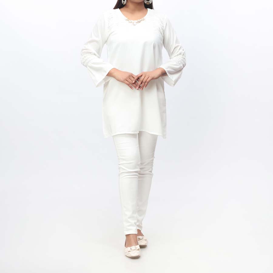 1PC- Solid Georget Chiffon Shirt PW9023