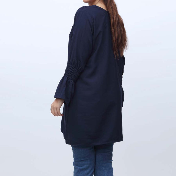 1PC- Solid Georget Chiffon Shirt PW9023