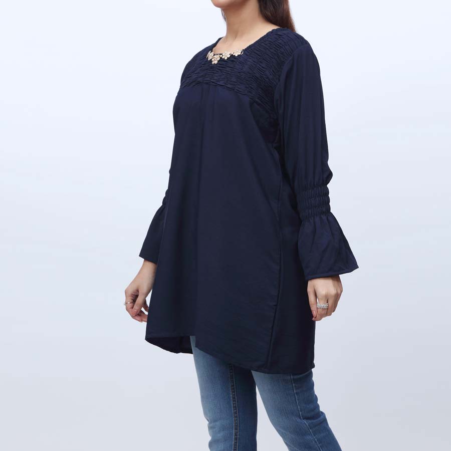 1PC- Solid Georget Chiffon Shirt PW9023