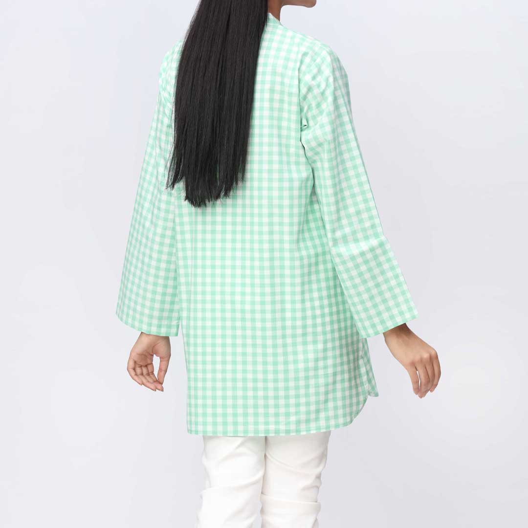 1PC- Flannel Checkered Top PW9026