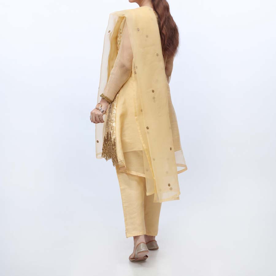 3PC- Embellished Organza Suit PW9091