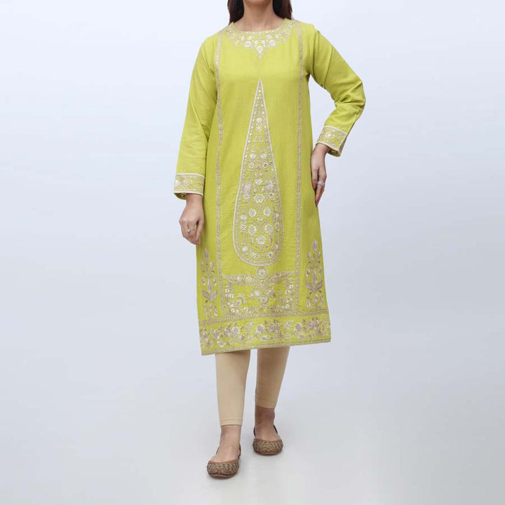 1PC- Embroidered Khaddar Shirt PW9098