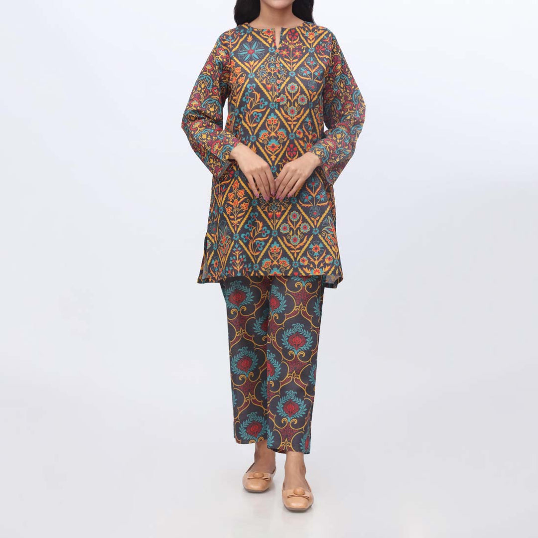 2PC- Printed Khaddar Suit PW9122