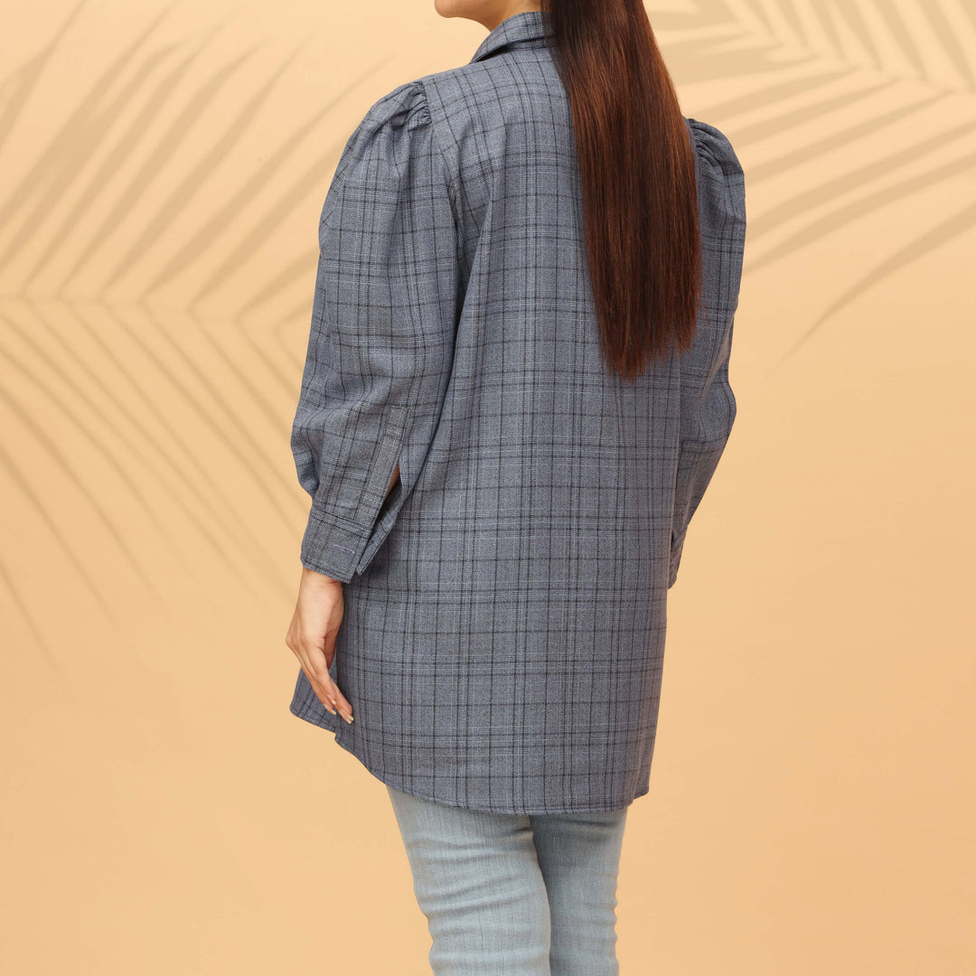 1PC- Flannel Checkered Top PW9145