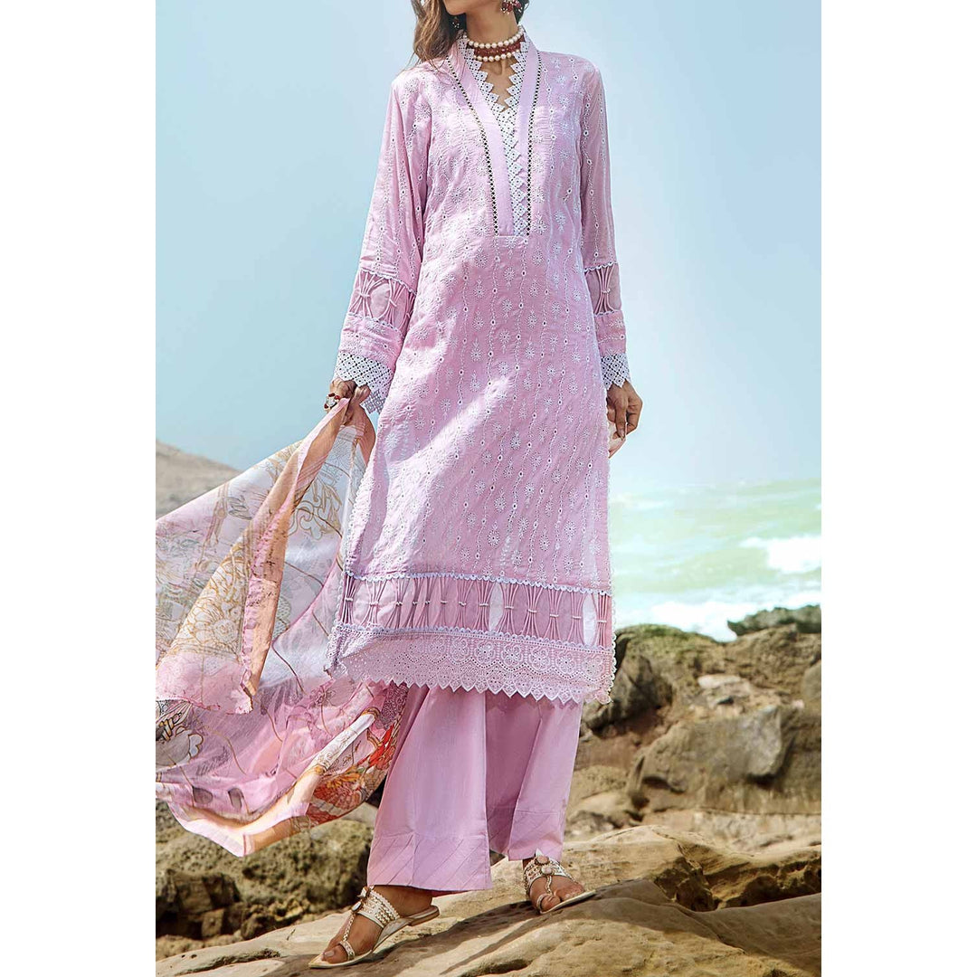 3PC- Unstitched Embroidered Chikankari Suit PW9490