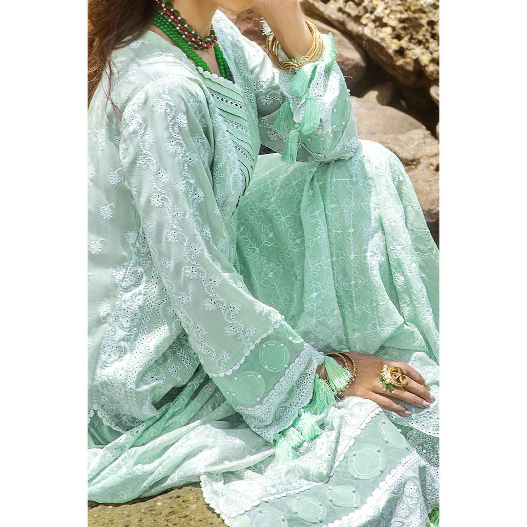 3PC- Unstitched Embroidered Chikankari Suit PW9491