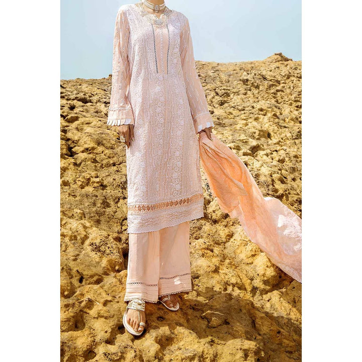 3PC- Unstitched Embroidered Chikankari Suit PW9495