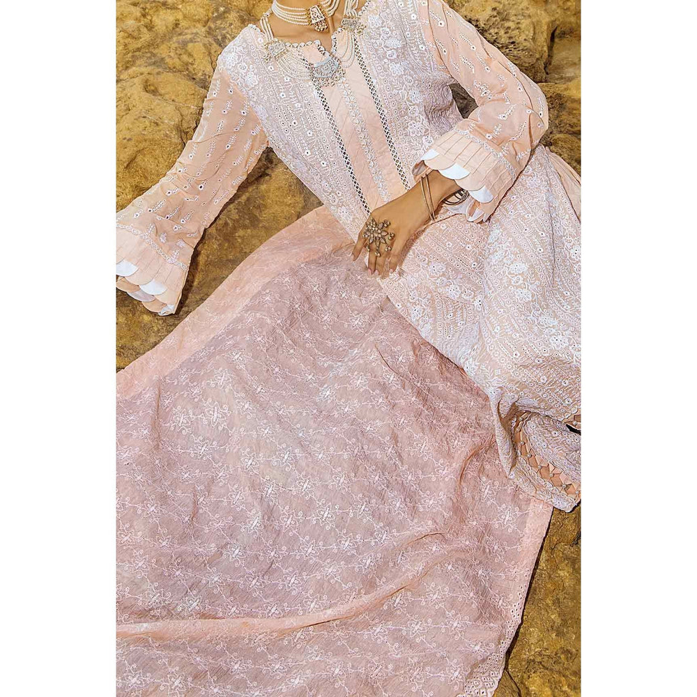 3PC- Unstitched Embroidered Chikankari Suit PW9495