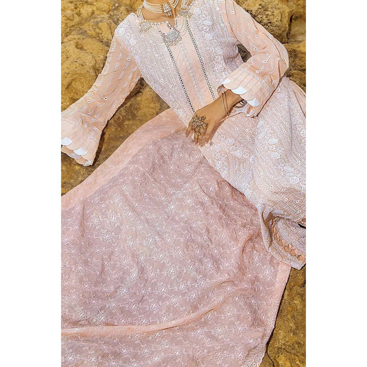 3PC- Unstitched Embroidered Chikankari Suit PW9495